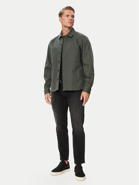 BOSS BOSS Srajca Locky_4_M 50571253 Temno zelena Regular Fit
