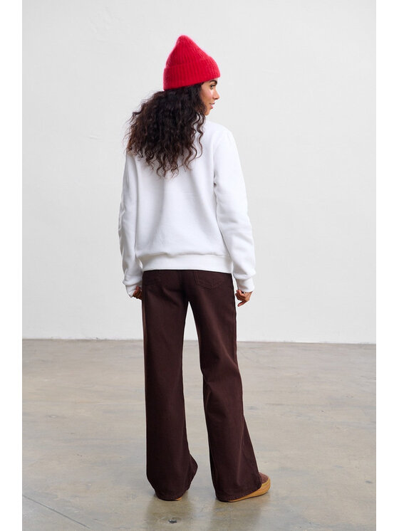 NAOKO NAOKO Bluza Fluffy Me Kremowy Reglan Fit