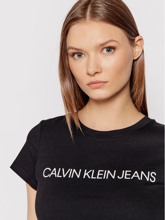 Calvin Klein Jeans T Shirt Institutional J20j207879 Μαύρο Regular Fit