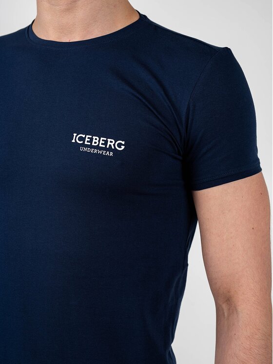 Iceberg Iceberg T-shirt ICE1UTS01 Blu scuro Slim Fit