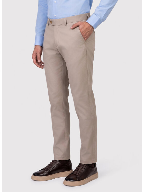 Pako Lorente Pako Lorente Chinosy P26WF-WX-003 Beżowy Regular Fit
