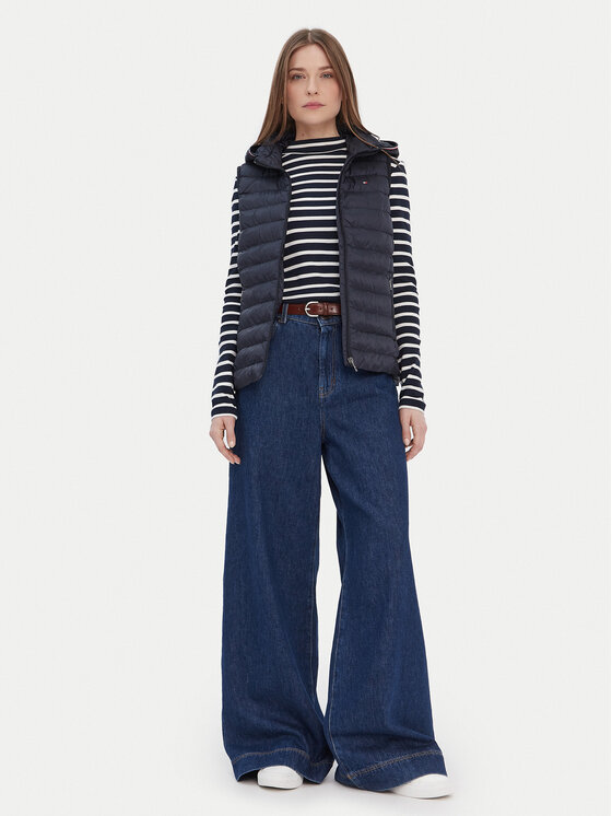 Tommy Hilfiger Tommy Hilfiger Vestă Global Stripe WW0WW42051 Bleumarin Regular Fit