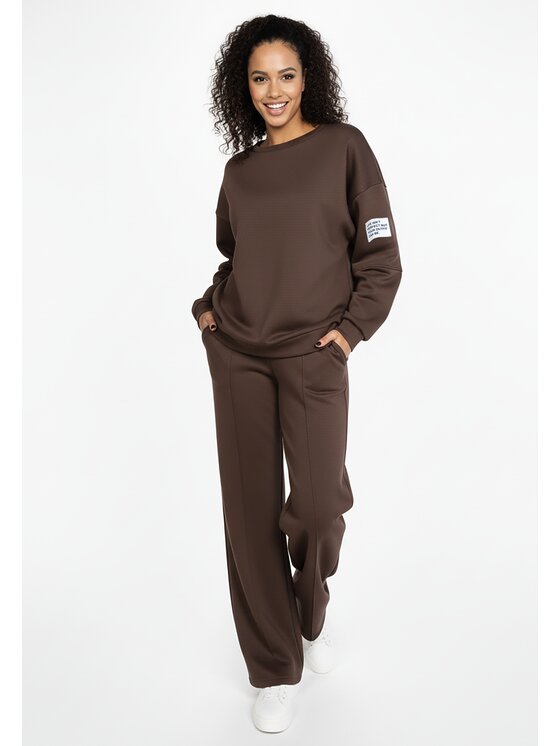 FIGL FIGL Komplet dresowy M1274 Brązowy Regular Fit