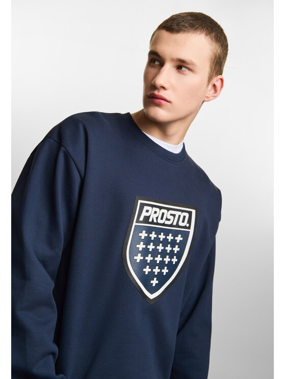 PROSTO. PROSTO. Bluza Shield Big Granatowy Oversize