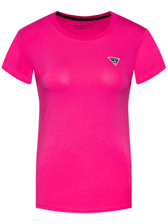 Guess Guess T-Shirt Mini Triangle Tee W0BI19 J1311 Różowy Slim Fit