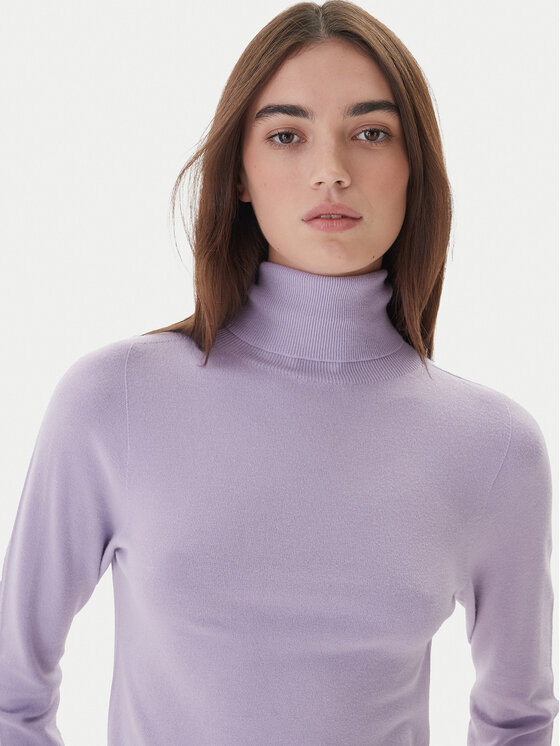 Kontatto Kontatto Rollkragenpullover 3M0824C Violett Regular Fit
