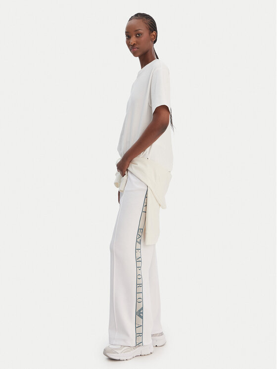 EA7 Emporio Armani EA7 Emporio Armani Spodnji del trenirke 7W001155 AF12501 U0002 Bela Relaxed Fit