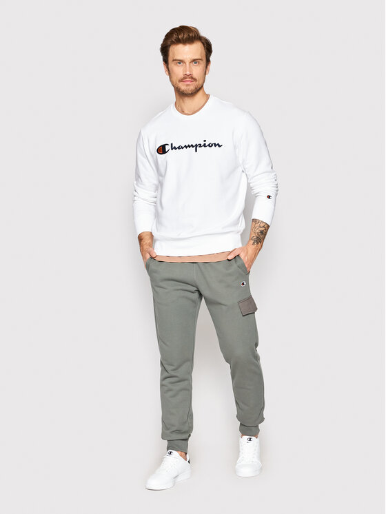 Felpa Embroidered Script Logo 217061 Bianco