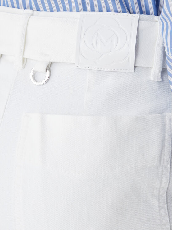 Marella Marella Pantaloni din material Nicchia 2613131074 Alb Regular Fit
