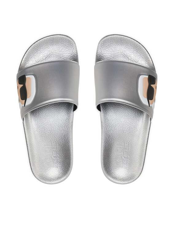 KARL LAGERFELD Pantoletten KL80905N Silberfarben | Modivo.de 
