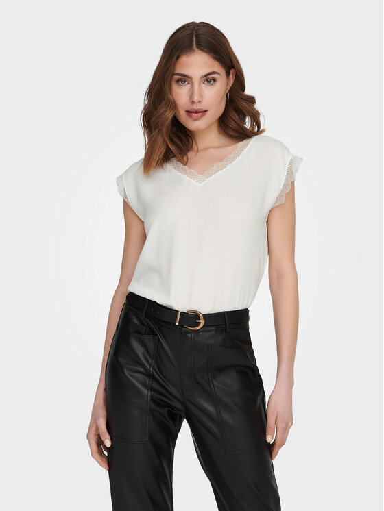 ONLY ONLY Bluză Jasmina 15252241 Alb Regular Fit