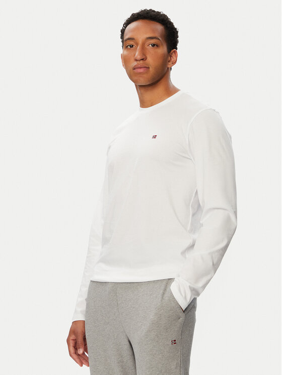 Napapijri Napapijri Longsleeve Salis NP0A4HN7 Білий Regular Fit