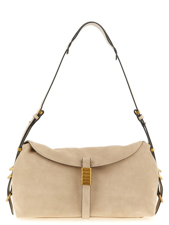 PINKO PINKO Torebka Beige Cowhide Shoulder Beżowy