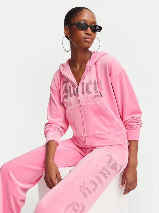 Juicy Couture Juicy Couture Spodnie dresowe Old Gothic JCWBJ226334 Różowy Regular Fit