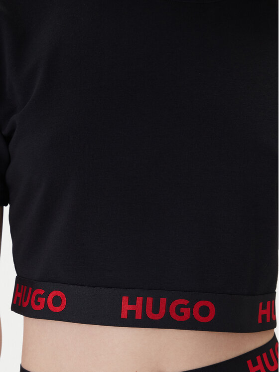 HUGO Hugo Póló Logo 50520497 Fekete Relaxed Fit