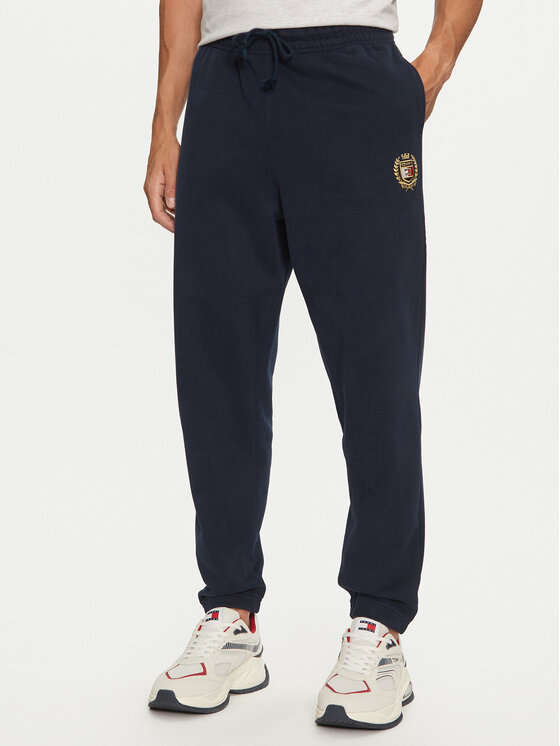 Tommy Jeans Pantalon jogging Crest DM0DM19805 Bleu marine Regular Fit Modivo