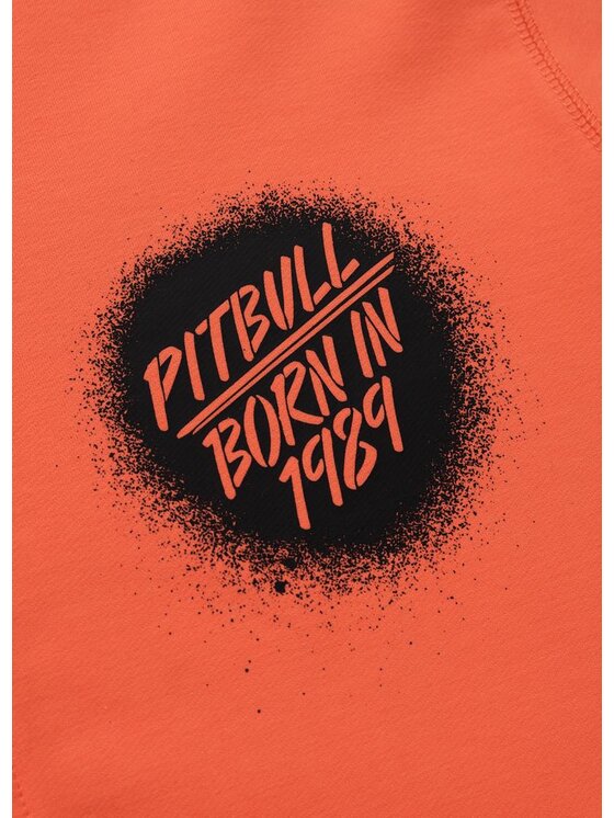 PITBULL PITBULL Bluza GRAFFITI Pomarańczowy Regular Fit
