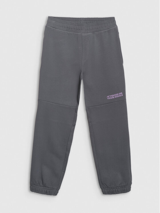 4F 4F Παντελόνι φόρμας 4FJRAW25TTROM1605-22S Μαύρο Regular Fit