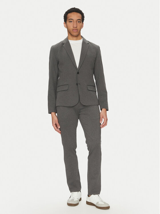 Blend Blend Medžiaginės kelnės 20716659 Pilka Slim Fit