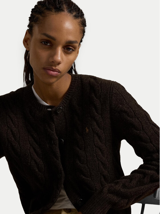 Polo Ralph Lauren Polo Ralph Lauren Pletena jopica 211910443019 Rjava Regular Fit