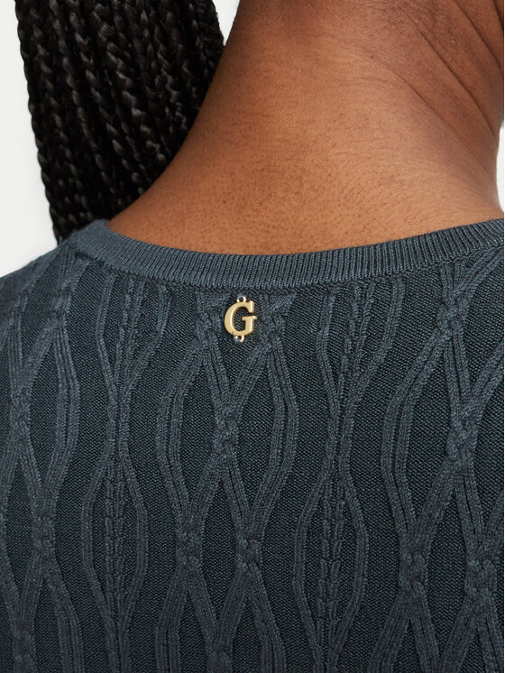 Guess Guess Sukienka dzianinowa W6BK64 Z1569 Zielony Regular Fit