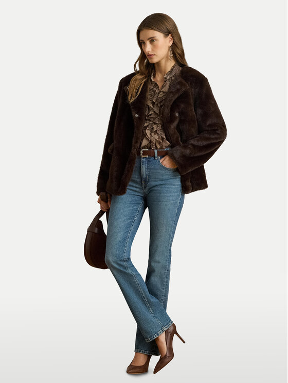 LAUREN RALPH LAUREN LAUREN RALPH LAUREN Кожено палто 297P04117002 Кафяв Regular Fit