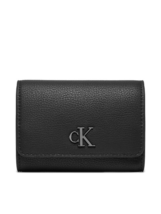 Portofel Mare de Damă Calvin Klein Jeans Minimal Monogram Med K60K612376 Negru