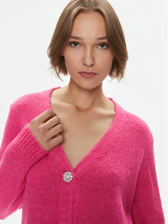 Please Please Kardiganas M49778487 Rožinė Regular Fit