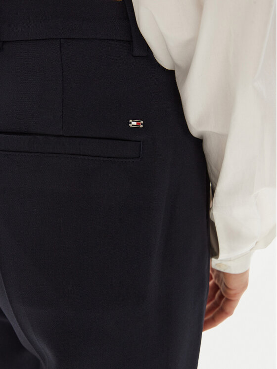 Tommy Hilfiger Tommy Hilfiger Chinosy WW0WW44090 Granatowy Regular Fit