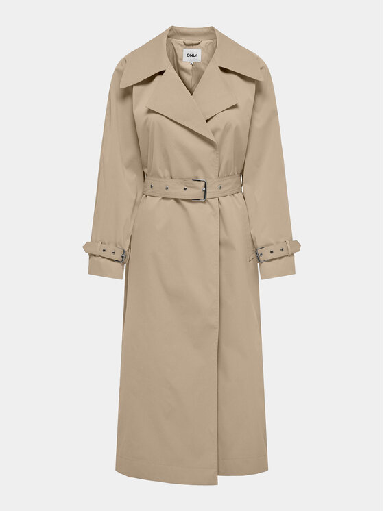 ONLY ONLY Tenchcoat April 15308860 Beige Regular Fit