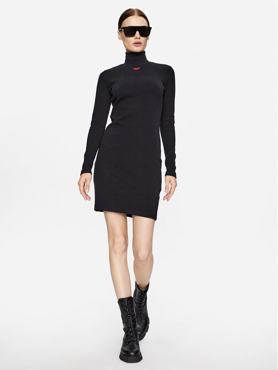 HUGO Hugo Повсякденна сукня Naloniki 50510310 Чорний Slim Fit