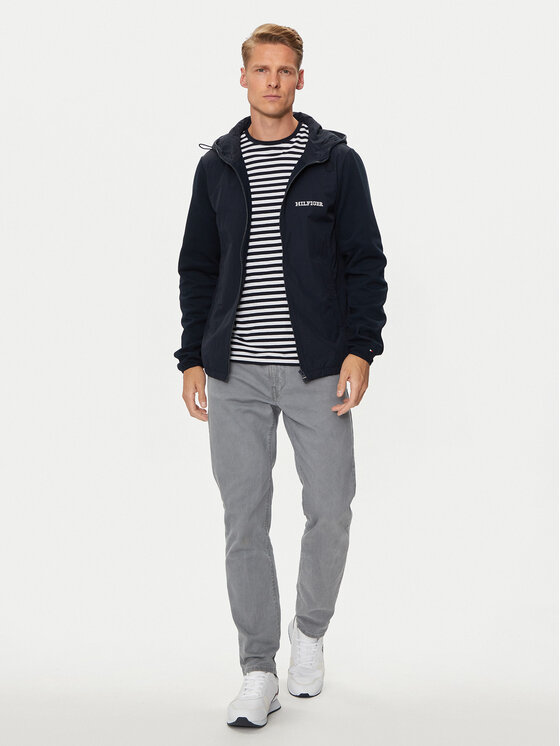Tommy Hilfiger Tommy Hilfiger Kurtka przejściowa Monotype MW0MW35562 Granatowy Regular Fit