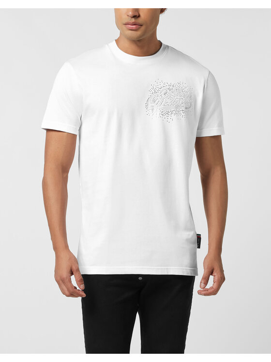 PHILIPP PLEIN PHILIPP PLEIN T-Shirt 26163 Biały Regular Fit
