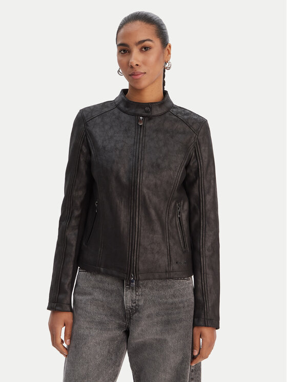 Desigual Geacă 26SWEW10 Negru Regular Fit