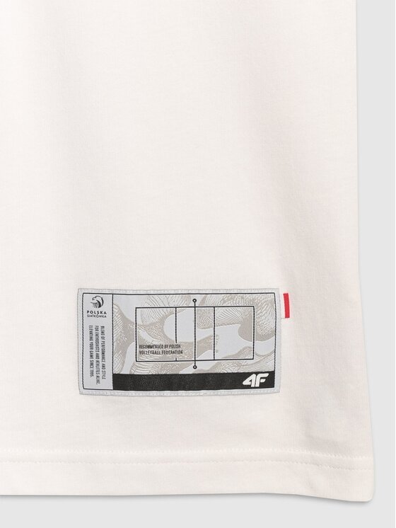 4F 4F T-shirt 4FRAW25TTSHM3235-10S Bianco Regular Fit
