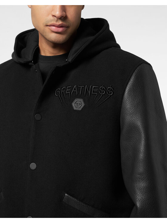 PHILIPP PLEIN PHILIPP PLEIN Kurtka bomber 26069 Czarny Regular Fit