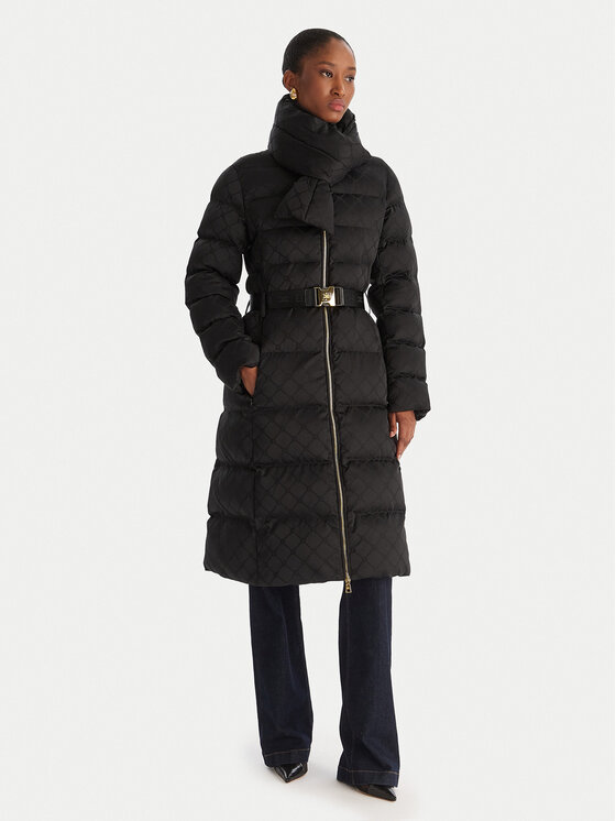 Elisabetta Franchi Elisabetta Franchi Ziemas jaka PI-84D 56E2-V690 Melns Regular Fit