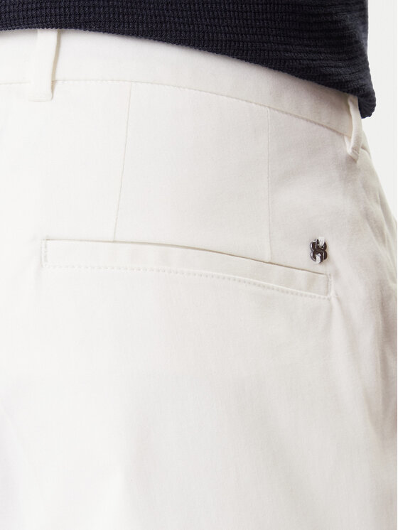 BOSS BOSS Hlače iz tkanine C-Genius 50555035 Bela Regular Fit