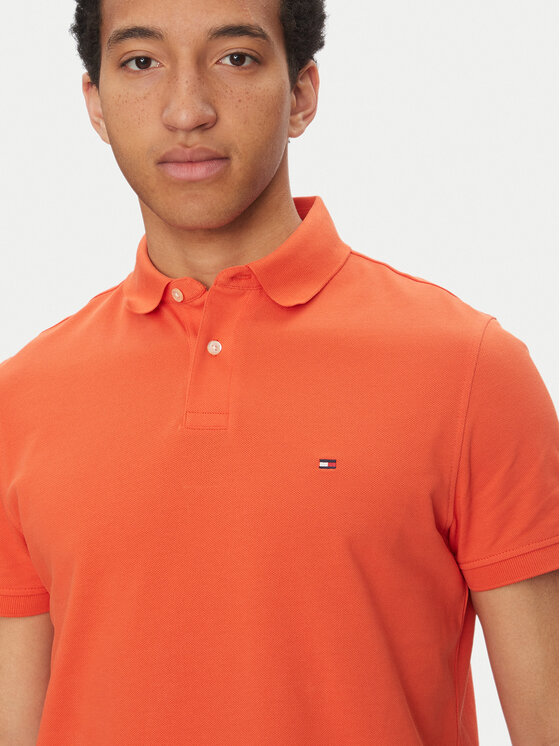 Tommy Hilfiger Tommy Hilfiger Polokošeľa 1985 MW0MW17770 Oranžová Regular Fit