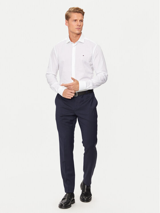Tommy Hilfiger Tommy Hilfiger Cămașă MW0MW38347 Alb Slim Fit