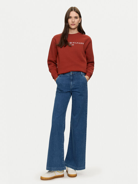 Tommy Hilfiger Tommy Hilfiger Bluză Logo WW0WW39791 Roșu Regular Fit