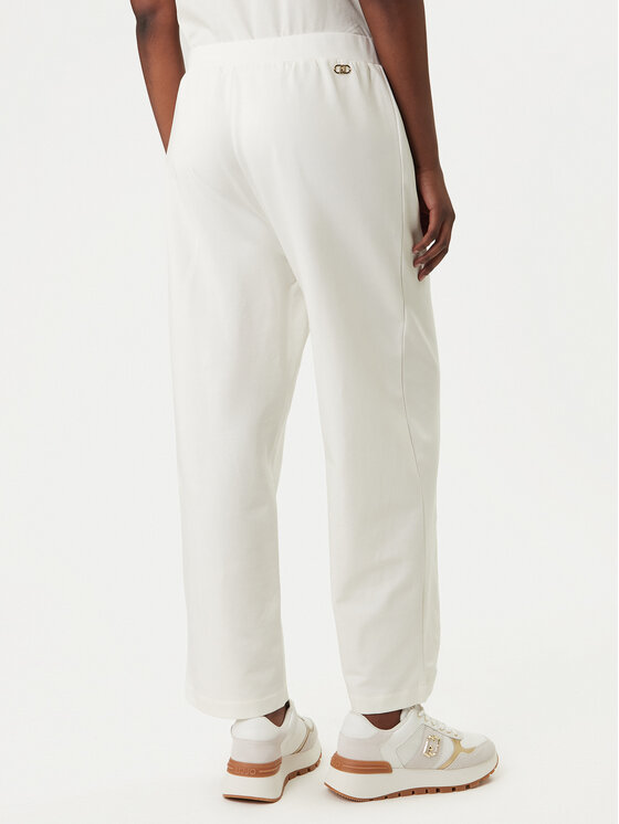 Liu Jo Sport Liu Jo Sport Bavlnené nohavice TA6211 FS090 Écru Regular Fit