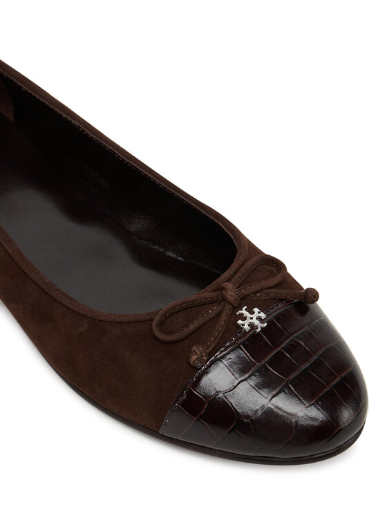 Tory Burch Tory Burch Baleriny Cap-Toe Ballet 169866 Brązowy