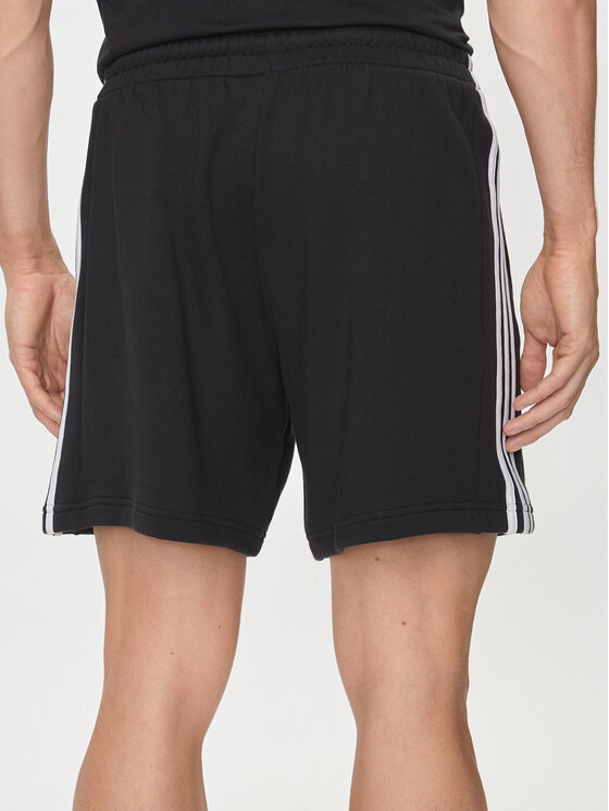 adidas adidas Športové kraťasy Essentials French Terry 3-Stripes Shorts IC9435 Čierna Regular Fit