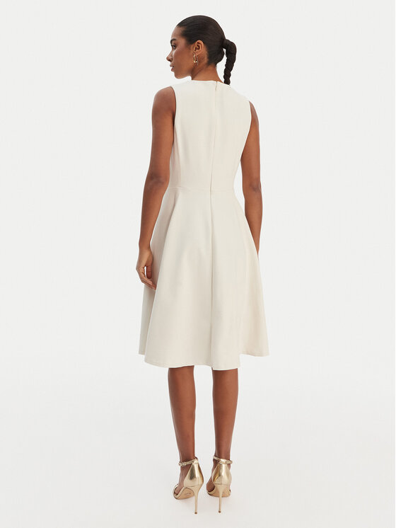 LAUREN RALPH LAUREN LAUREN RALPH LAUREN Sukienka koktajlowa 200980935002 Écru Slim Fit