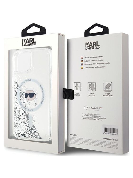 KARL LAGERFELD KARL LAGERFELD Etui na telefon Apple iPhone 15 Przezroczysty