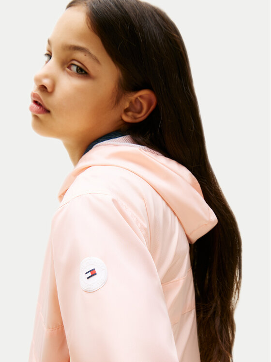 Tommy Hilfiger Tommy Hilfiger Wiatrówka Essential KG0KG08580 Różowy Regular Fit