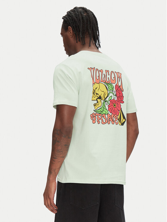 Volcom Volcom T-Shirt Tooflow A3512551 Zielony Classic Fit