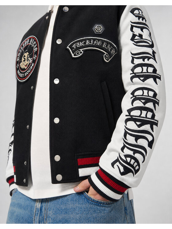PHILIPP PLEIN PHILIPP PLEIN Kurtka bomber 24533 Czarny Regular Fit