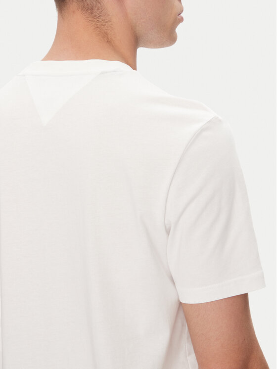 Tommy Hilfiger Tommy Hilfiger Tricou Stack MW0MW39355 Alb Regular Fit